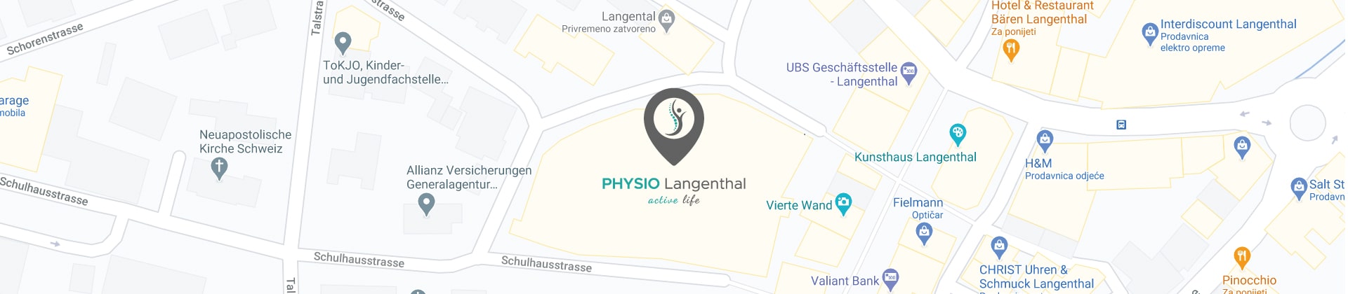 Physio Langenthal Google map